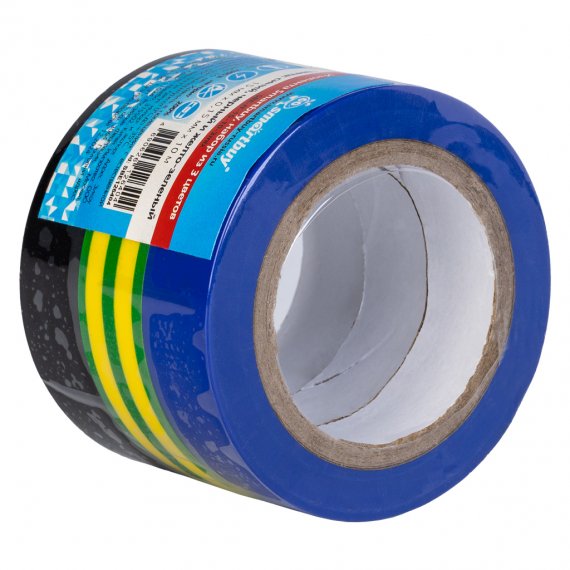 Фотография товара 'Smartbuy SBE-IT-15-10-3mix Изолента, набор из 3 цветов, 0.15х15мм'