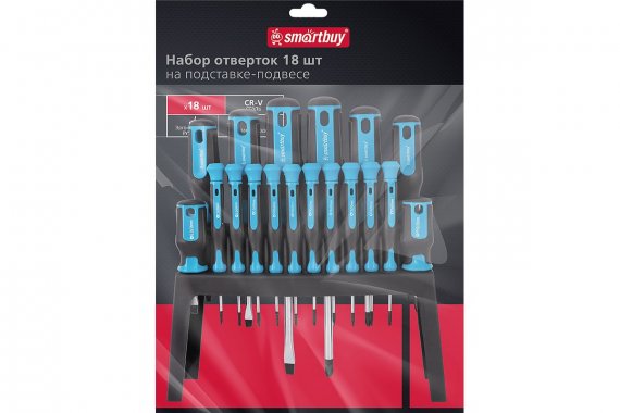 Фотография товара 'Smartbuy SBT-SCN-18P1 Набор отверток 18 шт, на подставке-подвесе, CR-V'