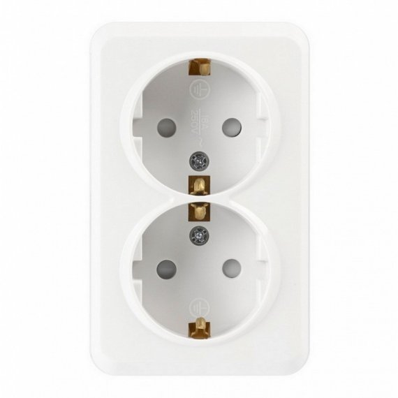 Фотография товара 'Smartbuy SBE-03w-16-S2-1Z Розетка 2-местная 16А с заземлением'