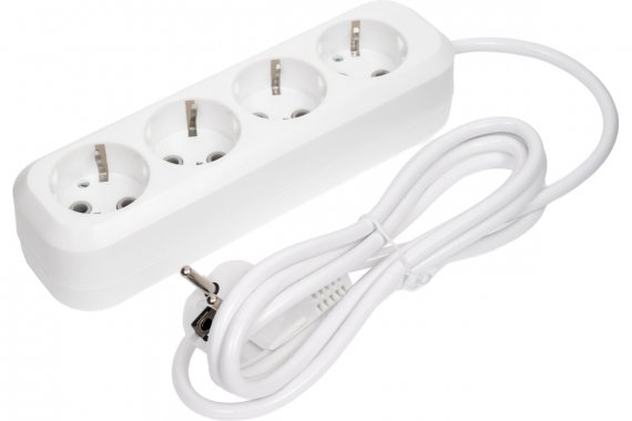 Фотография товара 'Smartbuy SBE-16-4-02-Z Удлинитель, 4 гнезда 2 метра 16А/3,5кВт ПВС 3х1,0'