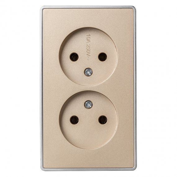 Фотография товара 'Smartbuy SBE-07c-16-S2-N Розетка 2-местная 10А без заземления'