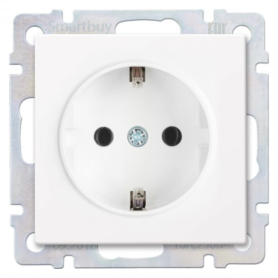Фотография товара 'Smartbuy SBE-05w-16-S1-Z Розетка с заземлением 16А'