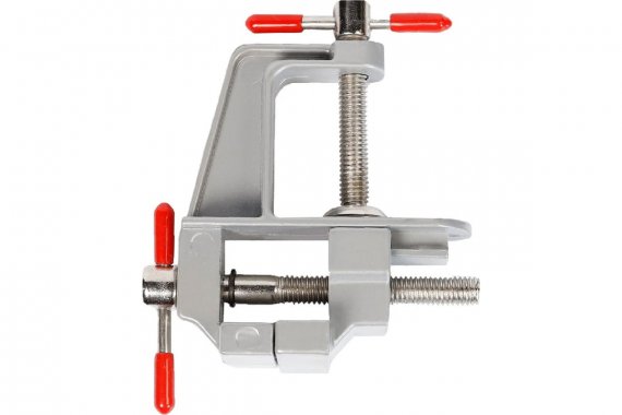 Фотография товара 'Smartbuy SBT-TM-40P1 Тиски 40 мм, с зажимами для детали и крепления к столу'