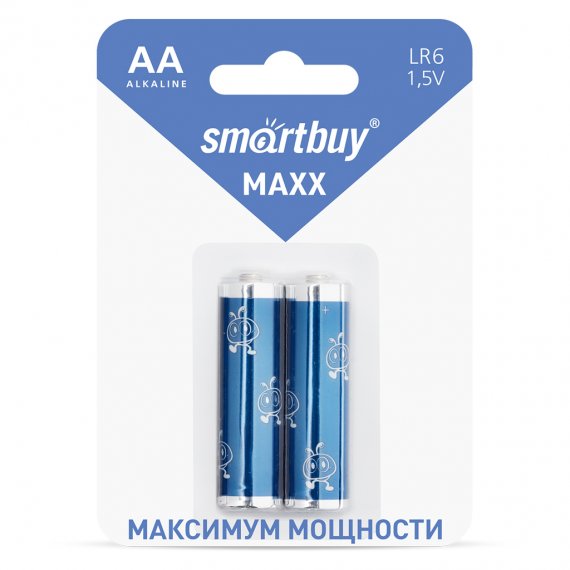 Фотография товара 'Smartbuy SBBM-2A02B Батарейка алкалиновая MAXX LR6/2B (24/240)'