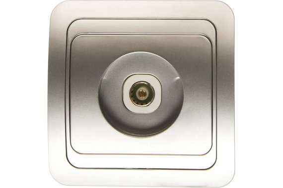 Фотография товара 'Smartbuy SBE-02s-S1-TV Розетка телевизионная 1-местная серебро 75Ом 5-862МГц'
