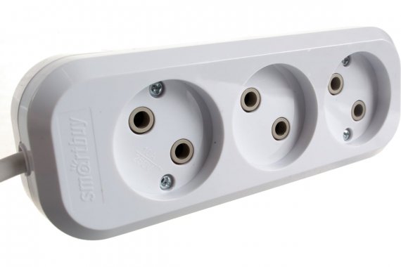 Фотография товара 'Smartbuy SBE-10-3-02-N Удлинитель, 3 гнезда 2 метра 10А/2,2кВт'