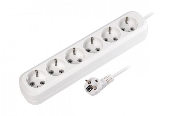 Фотография товара 'Smartbuy SBE-16-6-02-Z Удлинитель, 6 гнезд 2 метра 16А/3,5кВт ПВС 3х1,0'