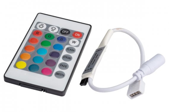 Фотография товара 'Smartbuy SBL-RGB-Mini Mini Контроллер RGB с инфракрасным пультом, 5-24 Вт,2А'