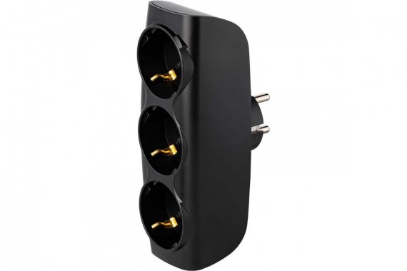 Фотография товара 'Smartbuy SBE-16-A04b-3z Разветвитель сетевой Тройник , 3 гнезда с заземлением 16А 250B'