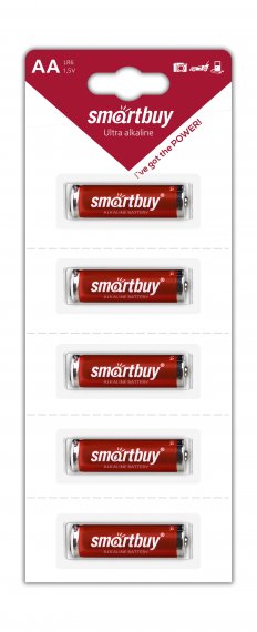 Фотография товара 'Smartbuy SBBA-2A05B Батарейка алкалиновая LR6/5B strip (60/600)'