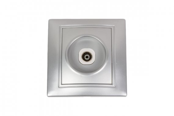 Фотография товара 'Smartbuy SBE-01s-S1-TV Розетка телевизионная 1-местная 75Ом 5-862МГц серебро Венера'