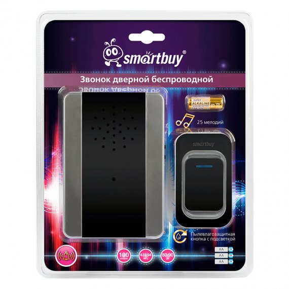 Фотография товара 'Smartbuy SBE-11-DP6-25 Звонок дверной беспроводной с цифр. код., IP44'