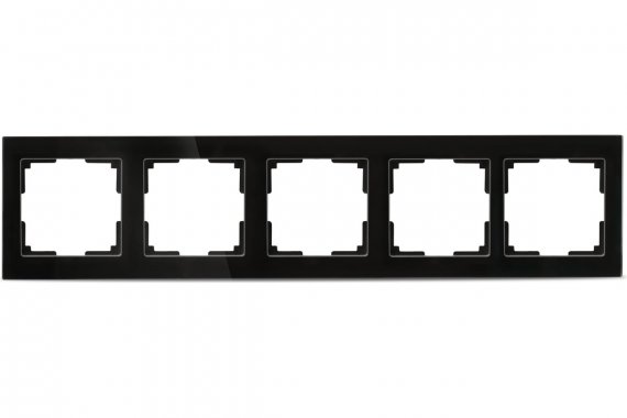 Фотография товара 'Smartbuy SBE-05b-Glass-FR-5 Рамка 5-местная стекло черная Нептун'