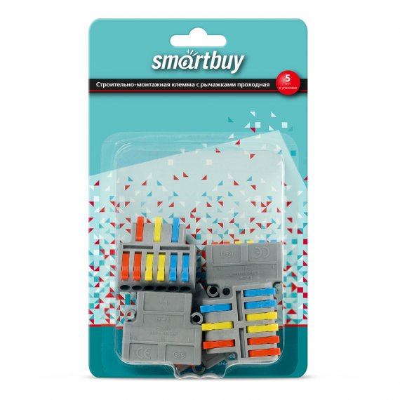 Фотография товара 'Smartbuy SBE-cwcc-3-6-rp Строительно-монтажные клеммы проходные 3-6, 9 контактов'