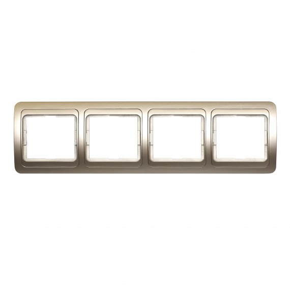 Фотография товара 'Smartbuy SBE-02c-00-FR-4 Рамка 4-местная горизонтальная шампань Марс'