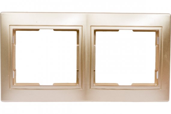Фотография товара 'Smartbuy SBE-01c-00-FR-2 Рамка 2-местная горизонтальная шампань Венера'