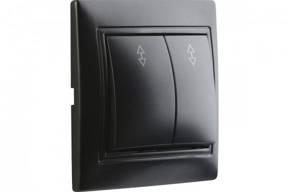 Фотография товара 'Smartbuy SBE-01b-10-SW22-0 Выключатель проходной 2-клавишный 10А черный Венера'