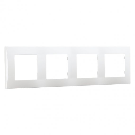 Фотография товара 'Smartbuy SBE-08w-00-FR-4 Рамка 4-местная горизонтальная белая Вега'