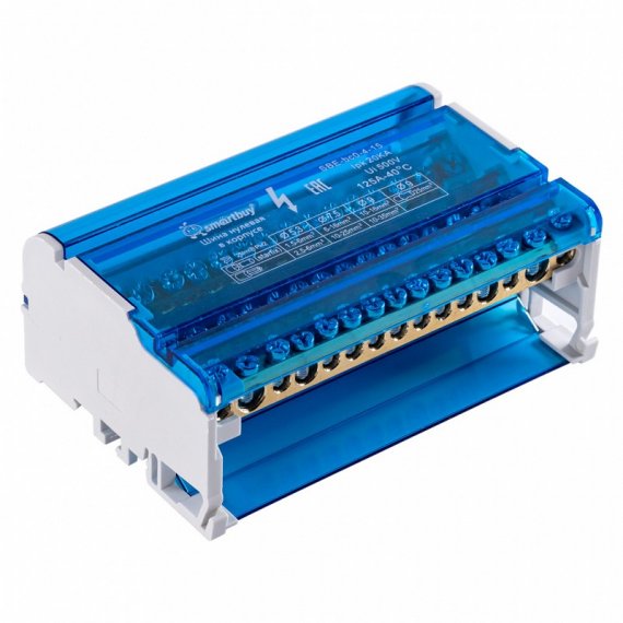 Фотография товара 'Smartbuy SBE-bc0-4-15 Шина на DIN-рейку в корпусе 4х15'