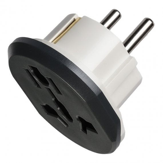 Фотография товара 'Smartbuy SBE-16-S06-w Универсальный переходник черно-белый 16А 250В'