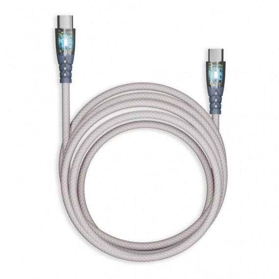 Фотография товара 'Smartbuy IK-3112FCTRANSP-GRAY Кабель для зарядки и передачи данных YPE C - TYPE C'