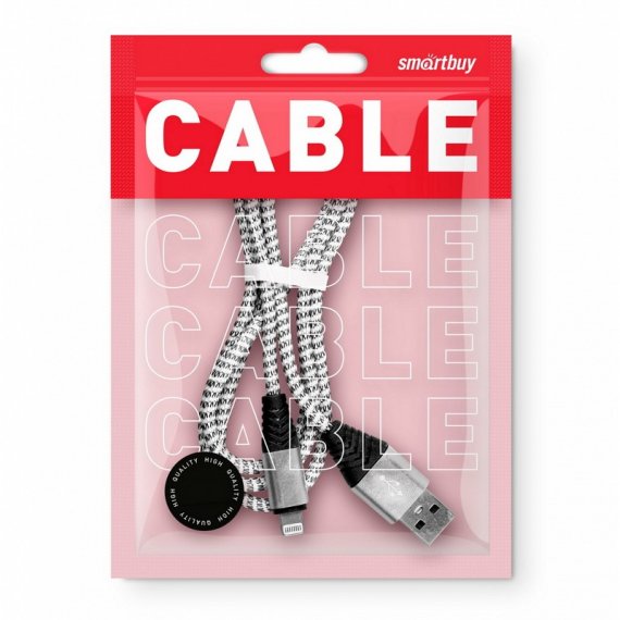 Фотография товара 'Smartbuy iK-512HH gray Дата-кабель 8pin HEDGEHOG 2 А'