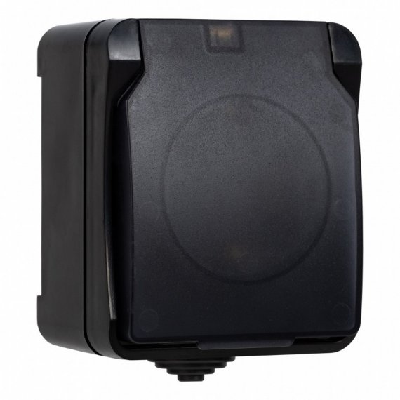 Фотография товара 'Smartbuy SBE-04b-16-S1-Z Розетка 1-местная с заземлением 16А'