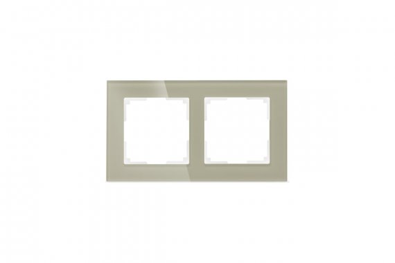 Фотография товара 'Smartbuy SBE-05br-Glass-FR-2 Рамка 2-местная стекло коричневая Нептун'