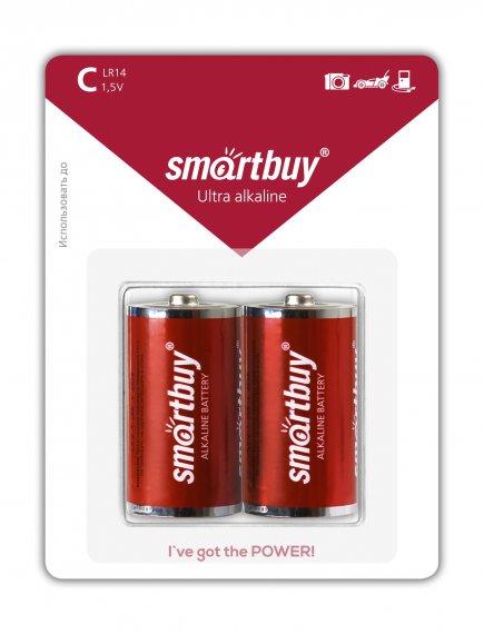 Фотография товара 'Smartbuy SBBA-C02B Батарейка алкалиновая LR14/2B (12/192)'