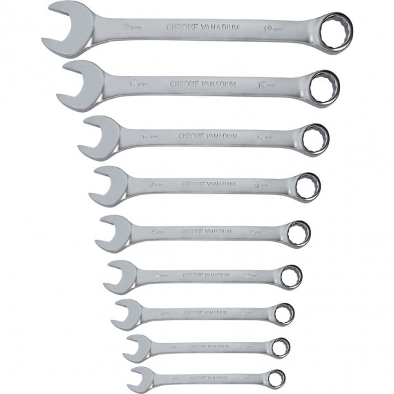 Фотография товара 'Smartbuy SBT-WS-9P1 Набор ключей комбинир.,9 предм., 8-9-10-11-12-13-14-17-19 мм'