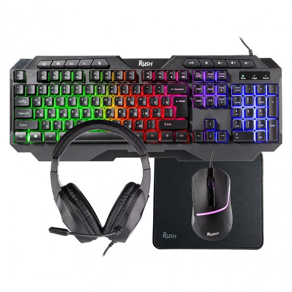 Фотография товара 'Smartbuy SBC610GK Набор игровой клавиатура+мышь+гарнитура+коврик F10'