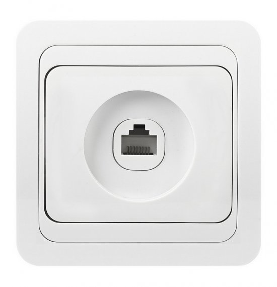 Фотография товара 'Smartbuy SBE-02w-S1-RJ Розетка компьютерная RJ-45 1-местная'