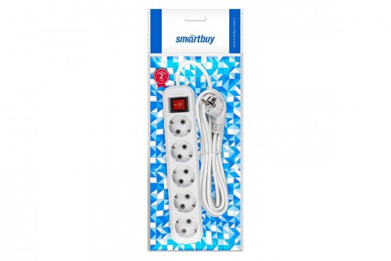 Фотография товара 'Smartbuy SBE-16-5-07-ZS Удлинитель, 5 гнезд 7 м, 16А/3,5кВт ПВС 3х1,0'