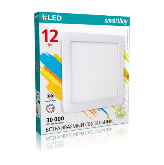Фотография товара 'Smartbuy SBL-DLSq-12-4K Встраиваемый (LED) светильник DL'