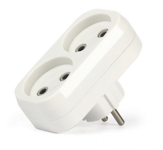 Фотография товара 'Smartbuy SBE-10-A02-2 Разветвитель, 2 гнезда без заземления плоский 10А 250B'