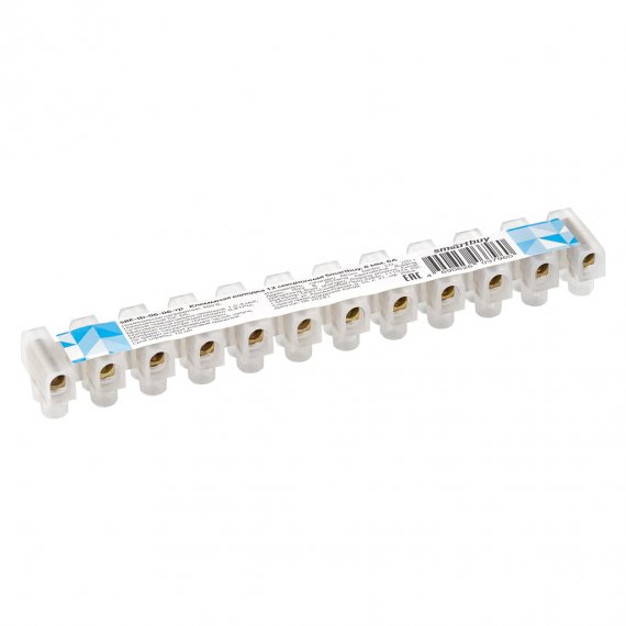 Фотография товара 'Smartbuy SBE-tb-06-06-rp Клеммная колодка 12 секционная с этикеткой, 6 мм, 6А'