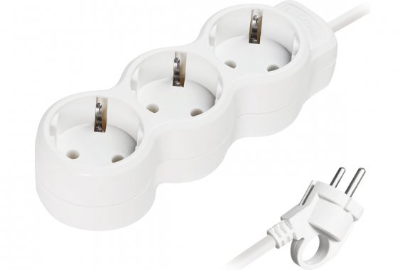 Фотография товара 'Smartbuy SBE-16-3-10m-Z Удлинитель New, 3 гнезда 10 метров 16А/3,5кВт ПВС 3х1,0 мм?'