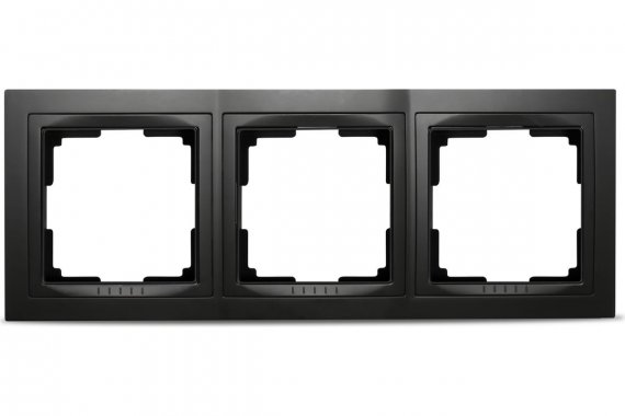 Фотография товара 'Smartbuy SBE-05b-Plastic-FR-3 Рамка 3-местная пластик черная Нептун'