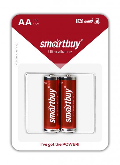 Фотография товара 'Smartbuy SBBA-2A02B Батарейка алкалиновая LR6/2B (24/240)'