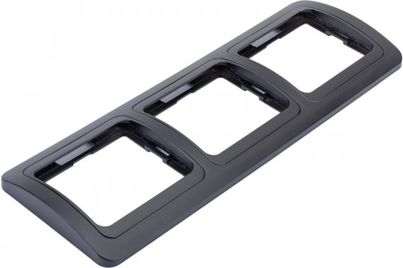 Фотография товара 'Smartbuy SBE-02b-00-FR-3 Рамка 3-местная горизонтальная черная Марс'