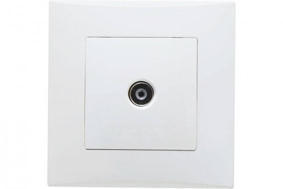 Фотография товара 'Smartbuy SBE-08w-S1-TV Розетка телевизионная белая Вега'