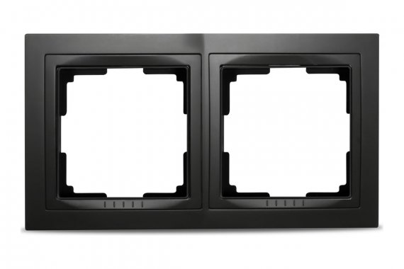 Фотография товара 'Smartbuy SBE-05b-Plastic-FR-2 Рамка 2-местная пластик черная Нептун'