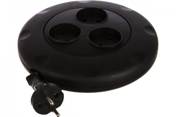 Фотография товара 'Smartbuy SBE-10-3-03-B Удлинитель 3 гнезда 3 метра 10А/2,2кВт, б/з, круглый'