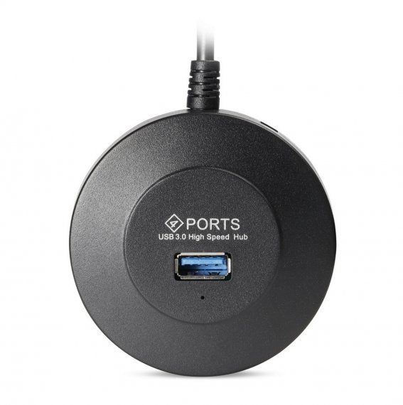 Фотография товара 'Smartbuy SBHA-7314-B USB 3.0 хаб, 4 порта, СуперЭконом круглый'
