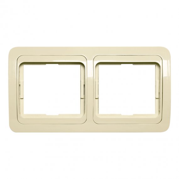 Фотография товара 'Smartbuy SBE-02i-00-FR-2 Рамка 2-местная горизонтальная бежевая Марс'