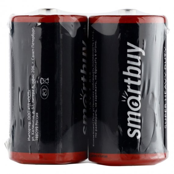 Фотография товара 'Smartbuy SBBZ-D02S Батарейка солевая R20/2S (24/288)'