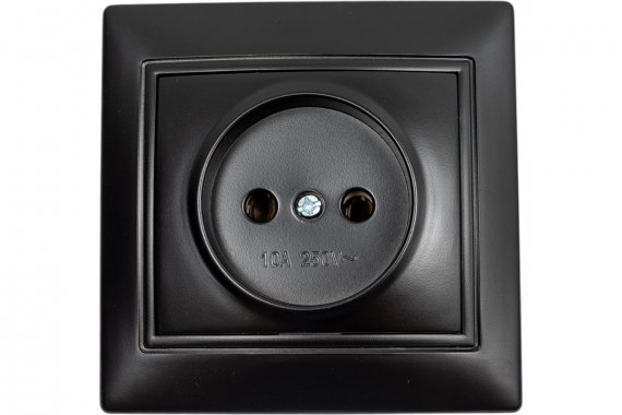 Фотография товара 'Smartbuy SBE-01b-10-S1-N-c Розетка 1-местная без заземления 10А черная, Венера'
