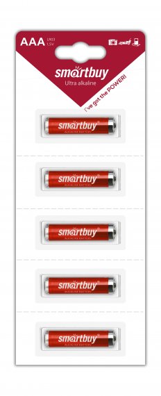 Фотография товара 'Smartbuy SBBA-3A05B Батарейка алкалиновая LR03/5B strip (60/600)'