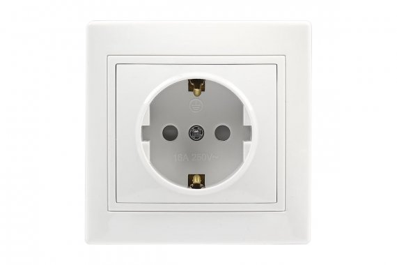 Фотография товара 'Smartbuy SBE-01w-16-S1-1Z Розетка 1-местная с заземлением 16А'