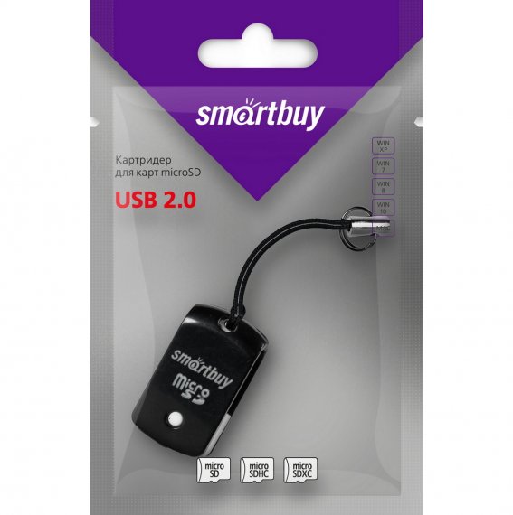 Фотография товара 'Smartbuy SBR-706-K Картридер 706, USB 2.0 - MicroSD'